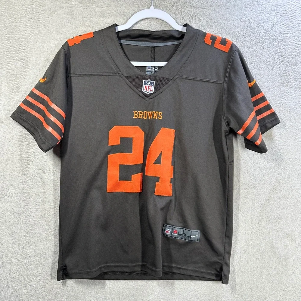 Nike Cleveland Browns Nick Chubb 24 Jersey Youth Large 14/16 Brown NFL On Field